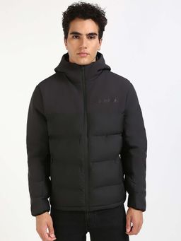 Calvin Klein - Black Logo Regular Fit Polyester Puffer Jacket