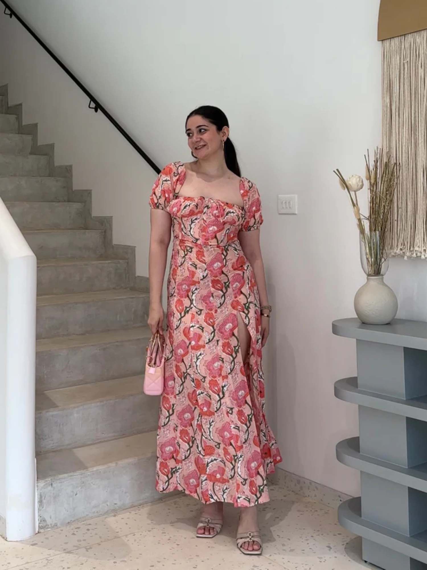 みえみえ様オーダー　濃いピンクの羽　バングル&ポンポンフロート&リボンフロート Buy Old Marigold Ellora Pink Floral Maxi Sundress Online