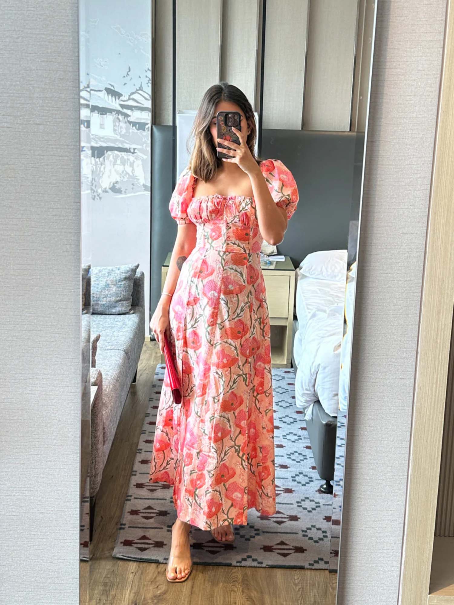 Buy Old Marigold Ellora Pink Floral Maxi Sundress Online