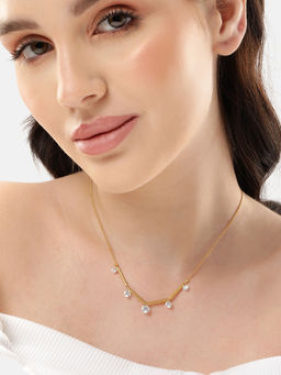 Carlton London - 18Kt Gold Plated With Fancy Necklace