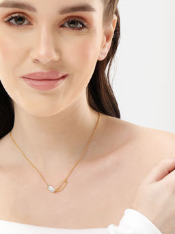 Carlton London - 18Kt Gold Plated With Necklace