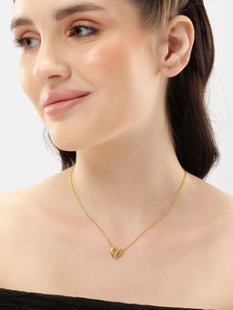 Carlton London - 18Kt Gold Plated Heart Necklace
