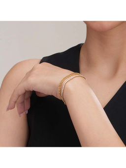 Palmonas - Golden Strands Stone Chain Bracelet