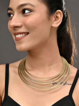 Silvermerc Designs - Multi-Strand Gold Plated Necklace