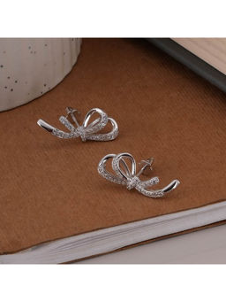 Palmonas - 925 Sterling Silver Classic Bow Stud Earrings