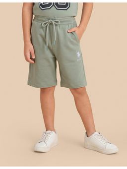 U.S. POLO ASSN. - Embroidered Olive Green Boys Shorts