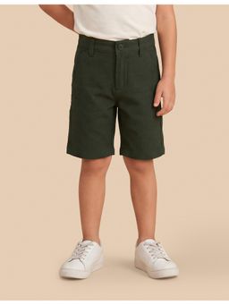 U.S. POLO ASSN. - Solid Olive Green Boys Shorts