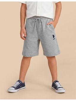 U.S. POLO ASSN. - Solid Grey Melange Boys Shorts