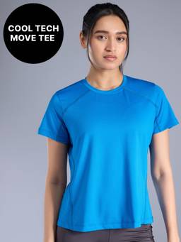 Kica - Cool Tech Gym Tee with Stretch,Quick-Dry&Breathable Mesh for HIIT Workouts KIC025 Turqoise