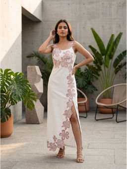 Aureola - Floral White Dress