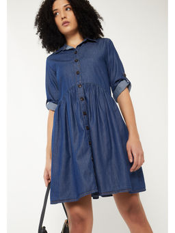 max - Women Washed Denim Shirt Dress