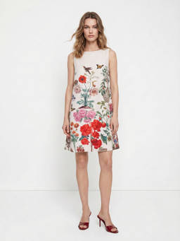 Cover Story - Alisia Linen Floral Dress