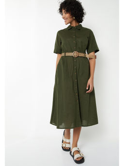 max - Women Solid Shirt Dress
