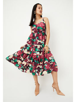 max - Women Floral Print Tiered Dress