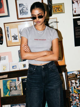 Uptownie - Toxic Introvert Cotton Lycra T-Shirt