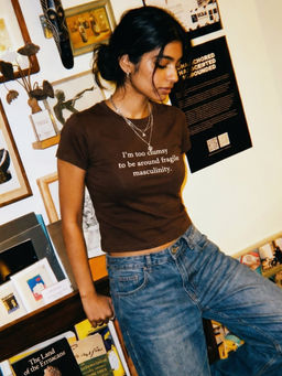 Uptownie - I am too Clumsy Cotton Lycra T-shirt