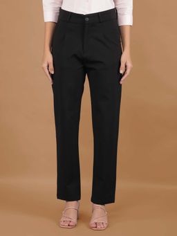 CRIMSOUNE CLUB - Women Black Solid Trouser