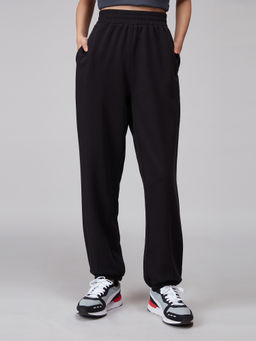 Twenty Dresses by Nykaa Fashion - Basics Black Solid Oversized Joggers
