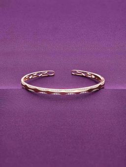 Kai Jewel - Stunning Semi Zircon Silver Kada - Rose Gold