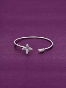 Kai Jewel - Blossoming Blooms Zircon Silver Kada