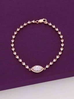 Kai Jewel - Pear- Shaped Zirconia Line Bracelet - Rose Gold