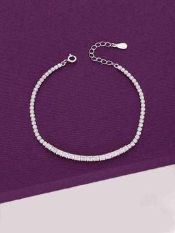 Kai Jewel - Radiant Solitaire Tennis Bracelet - Silver