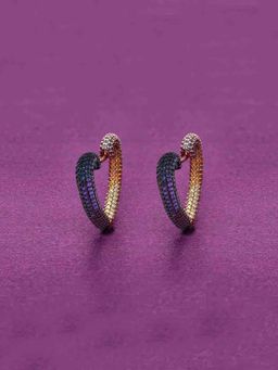 Kai Jewel - Conjoined Hearts Silver Earrings - Multi- Color