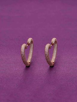 Kai Jewel - Conjoined Hearts Silver Earrings - White