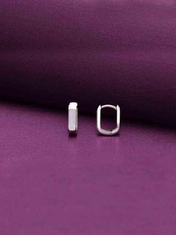 Kai Jewel - Square Silver Hoop Earrings - Silver