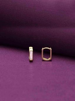 Kai Jewel - Square Silver Hoop Earrings - Gold