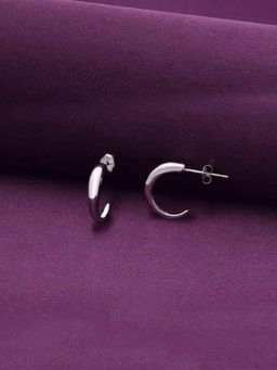 Kai Jewel - Sterling Simplicity Silver Hoops Earrings - Silver