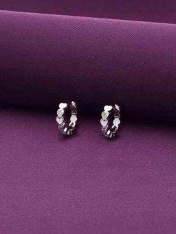 Kai Jewel - Sterling Silver Colourful Heart Hoops - Silver