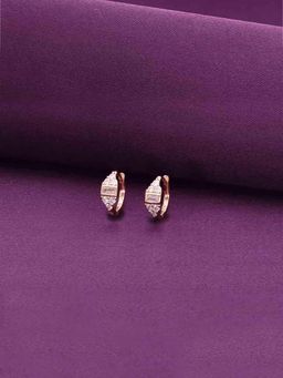 Kai Jewel - Dazzling Diva Zircon Hoops Earrings - Rose Gold