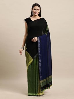 ArtEastri - Cotton Handloom Saree without Blouse-Multi-Color