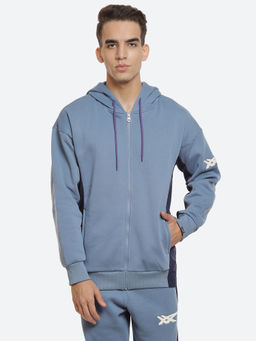 ASICS - Brushed French Terry Full Zip Grey Men Running Hoodies