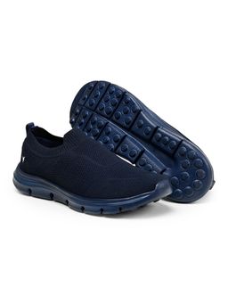 Yoho - Men Blue Knitted Slip On Sneakers