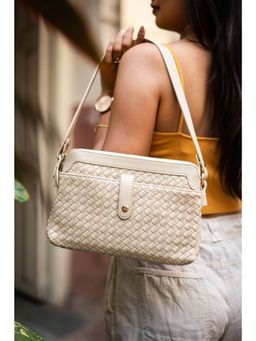 Inc.5 - Women White Textured Sling Bag