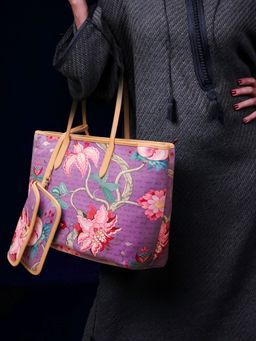 Inc.5 - Women Purple Printed Shoulder Bag