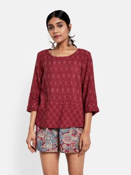Fabindia - Rayon Blend Printed Short Top