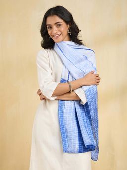 Fabindia - Blue Silk Tie & Dye Stole