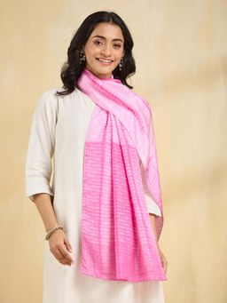 Fabindia - Pink Silk Tie & Dye Stole