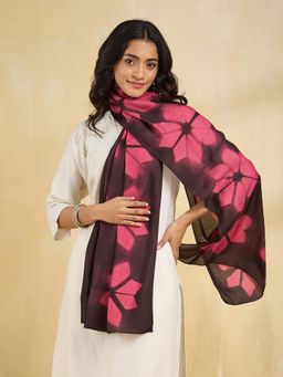 Fabindia - Wine Viscose Tie & Dye Stole