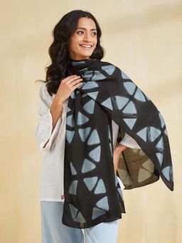 Fabindia - Grey Viscose Tie & Dye Stole