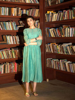 DEEPTHEE - Powder Blue Embroidered Midi Dress