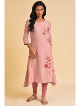 W - Pink Floral Kurta