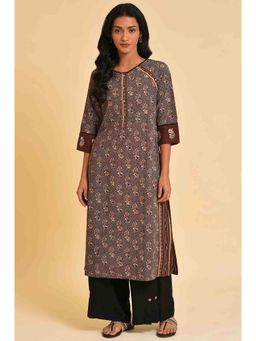 W - Brown Aztec Kurta