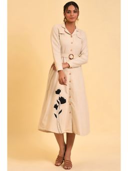 W - Beige Printed Dress (Set of 2)