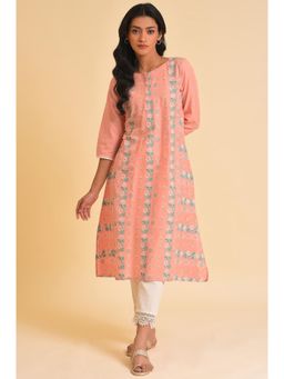 W - Pink Floral Kurta