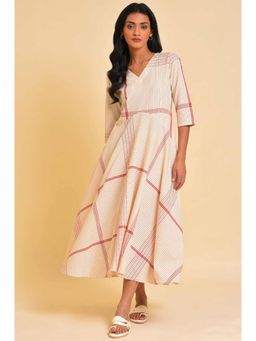 W - Beige Stripes Dress