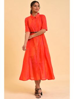 W - Red Abstract Dress